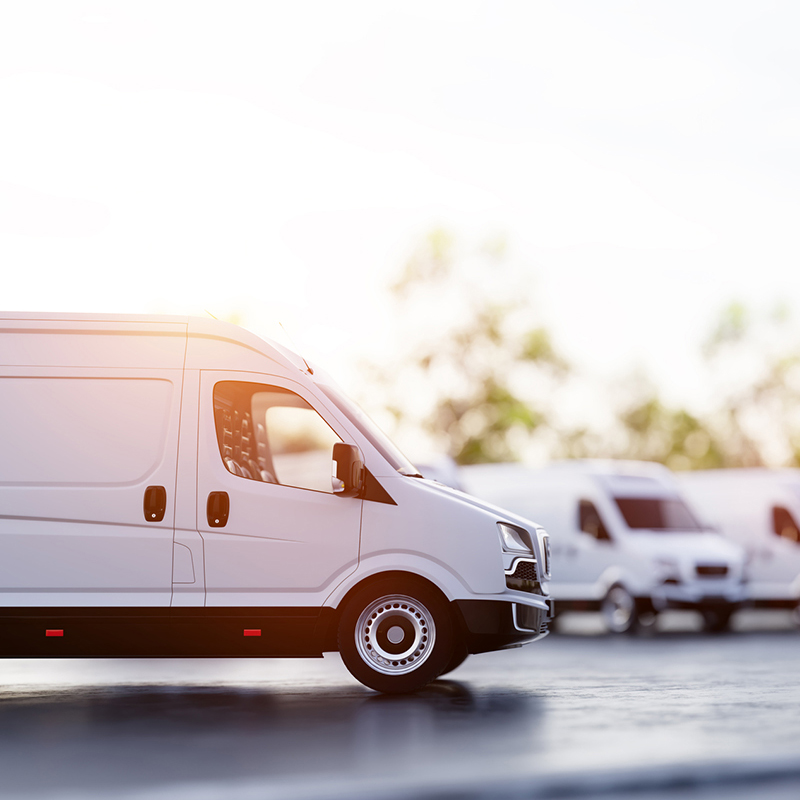 Featrued Business Callout - Parking lot with sprinter vans