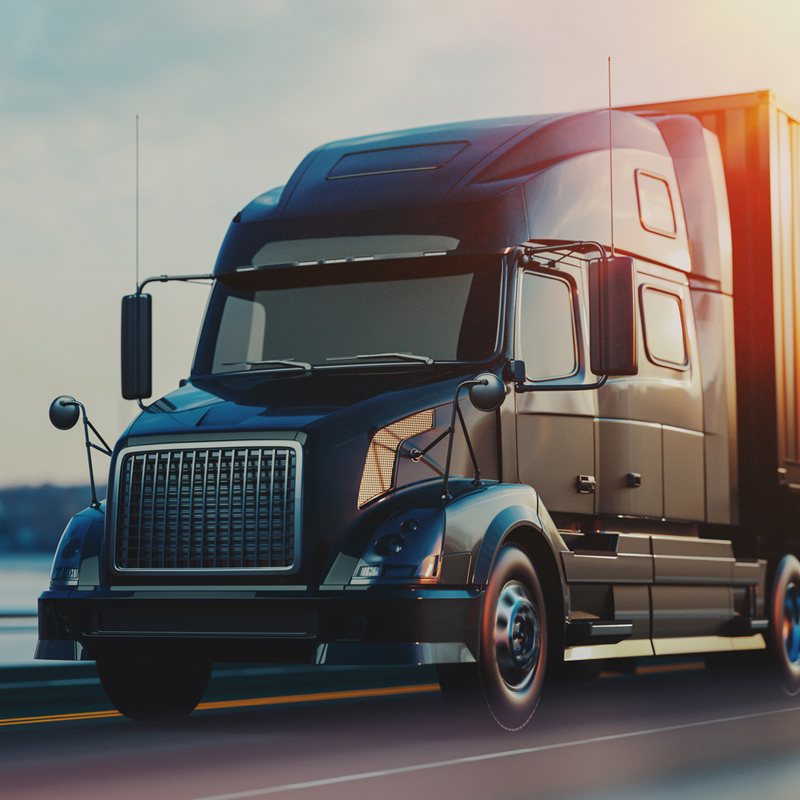 Featrued Business Callout - Tractor trailer on road